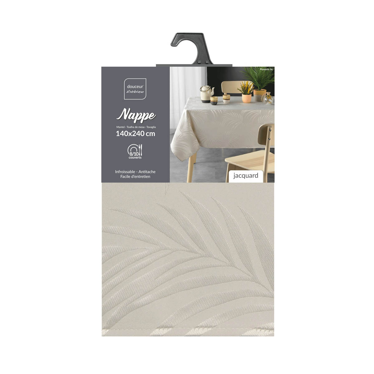 Αλέκιαστο Τραπεζομάντηλο (140X240) L-C Plumette Linen 1723042 Home Λευκά Είδη Κουζίνας & Τραπεζαρίας Τραπεζομάντηλα Spitishop