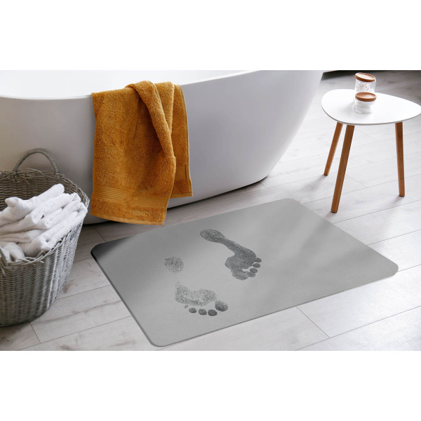 Πατάκι Μπάνιου Διατομίτη (35x45) L-C Diatonella Grey 1801447