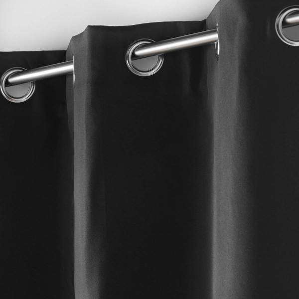 Θερμομονωτική Κουρτίνα Παραθύρου (135x180) Με Τρουκς L-C Micropolar Black 1612384