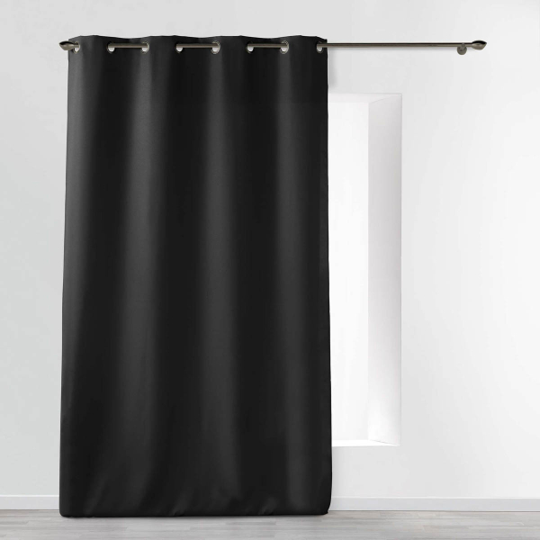 Κουρτίνα (140x260) Με Τρουκς L-C Essentiel Noir 1609135