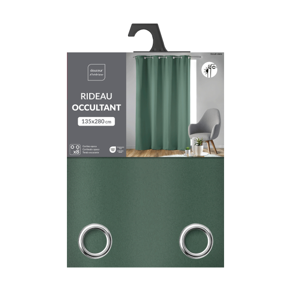 Κουρτίνα Συσκότισης (135x280) Με Τρουκς L-C Occult Cedre 1612609