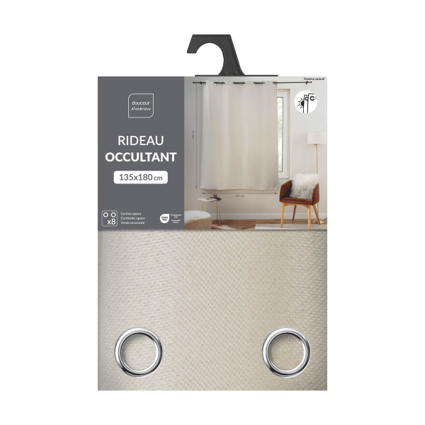 Κουρτίνα Συσκότισης Παραθύρου (135x180) Με Τρουκς L-C Tiramina Naturel 1612963