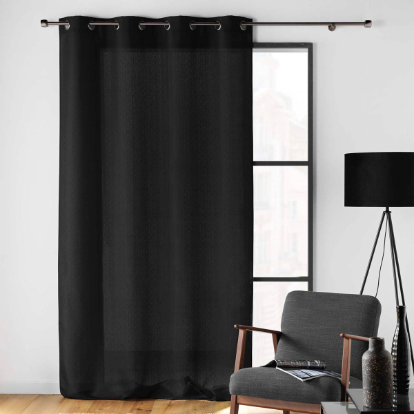 Κουρτίνα (140x280) Με Τρουκς L-C Soline Black 1612705