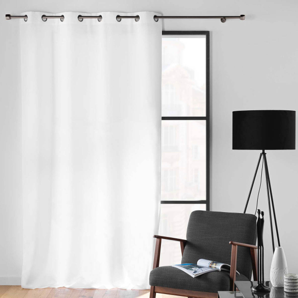 Κουρτίνα (140x280) Με Τρουκς L-C Soline White 1612702