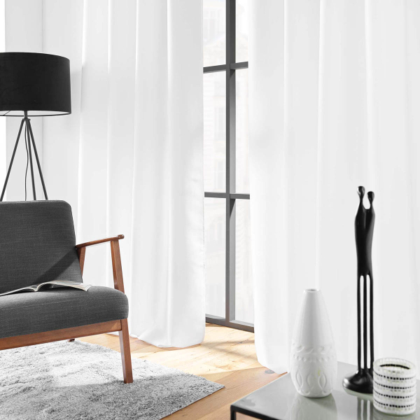 Κουρτίνα (140x280) Με Τρουκς L-C Soline White 1612702