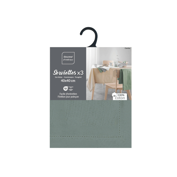 Πετσέτες Φαγητού (Σετ 3τμχ) L-C Charline Cedre 1731397