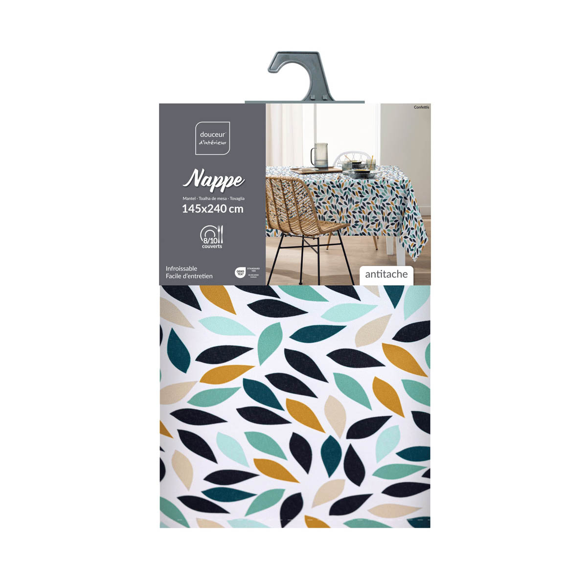 Αλέκιαστο Τραπεζομάντηλο (145X240) L-C Confettis 1723492 Home Λευκά Είδη Κουζίνας & Τραπεζαρίας Τραπεζομάντηλα Spitishop