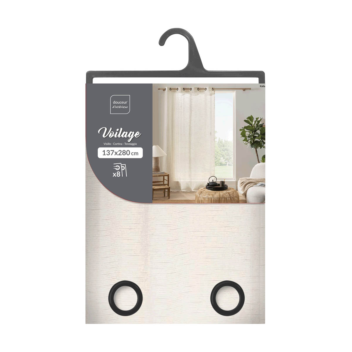 Κουρτίνα (137X280) με Τρουκς L-C Kalia 1627839 Home Κουρτίνες Σαλονιού Spitishop