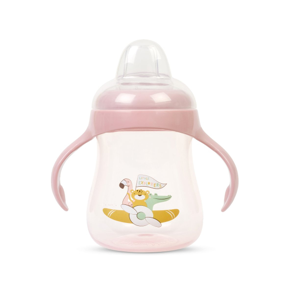 Ποτήρι Εκπαιδευτικό 250ml Saro Little Explorers Ροζ 51406
