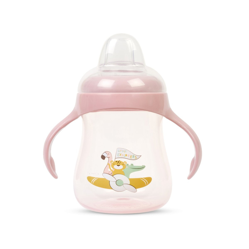 Ποτήρι Εκπαιδευτικό 250ml Saro Little Explorers Ροζ 51406