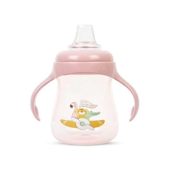 Ποτήρι Εκπαιδευτικό 250ml Saro Little Explorers Ροζ 51406