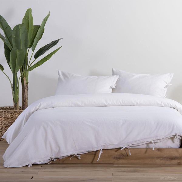 Παπλωματοθήκη Μονή (160x220) Nef-Nef Homeware Cotton Linen