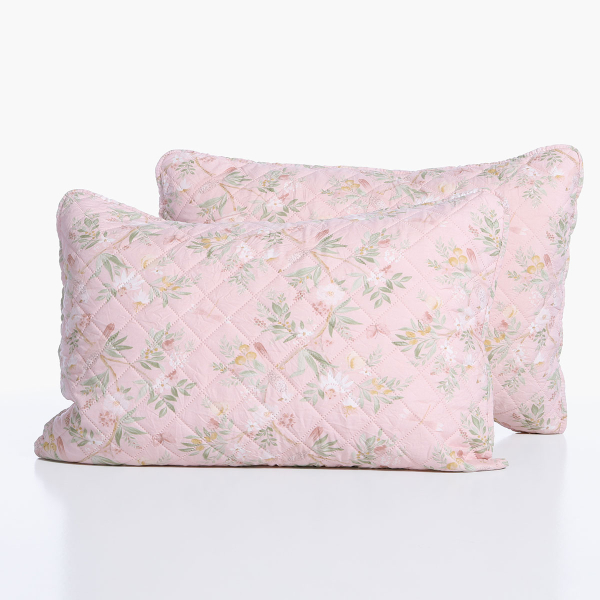 Ζεύγος Μαξιλαροθήκες Καπιτονέ (52x72) Nef-Nef Homeware Dreamel Pink