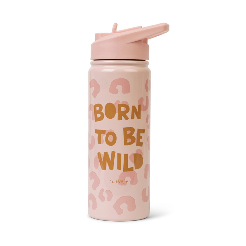 Παγούρι - Θερμός 500ml Με Καλαμάκι Saro Born to Be Wild 74561