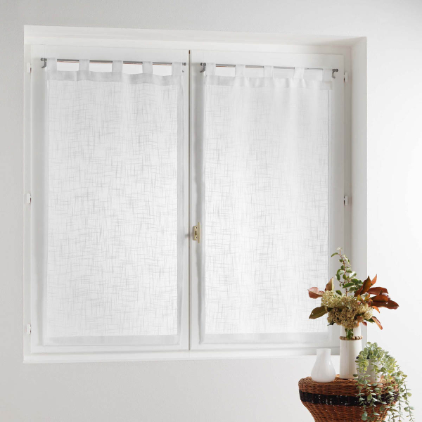 Σετ Κουρτίνες Παραθύρου (60x90) L-C Με Τιράντες L-C Haltona White 1625234
