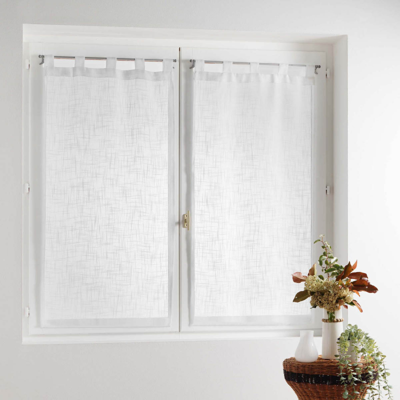 Σετ Κουρτίνες Παραθύρου (60x90) L-C Με Τιράντες L-C Haltona White 1625234