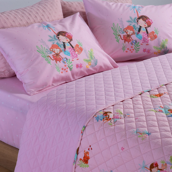 Κουβερλί Ημίδιπλο (180x240) 2 Όψεων Nef-Nef Homeware Welcome To India