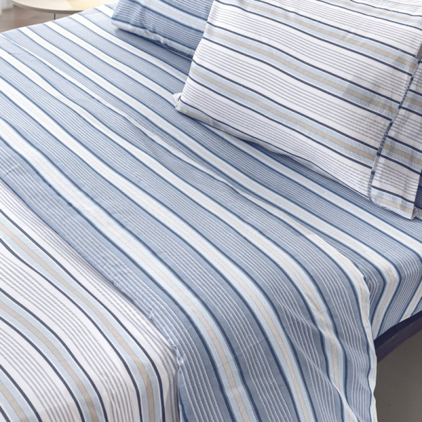 Σεντόνια Ημίδιπλα (Σετ) Guy Laroche Pinstripe Denim