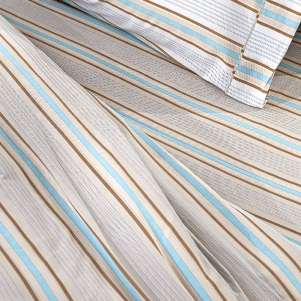 Σεντόνια King Size (Σετ) Guy Laroche Pinstripe Natural