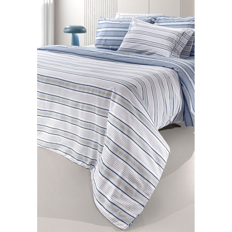 Σεντόνια King Size (Σετ) Guy Laroche Pinstripe Denim