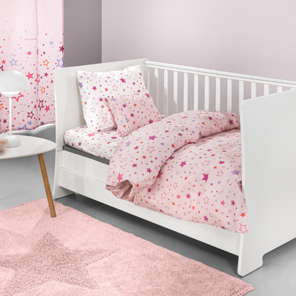 Σεντόνια Κούνιας (Σετ) Guy Laroche Starland Pink