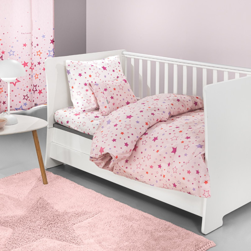 Σεντόνια Κούνιας (Σετ) Guy Laroche Starland Pink