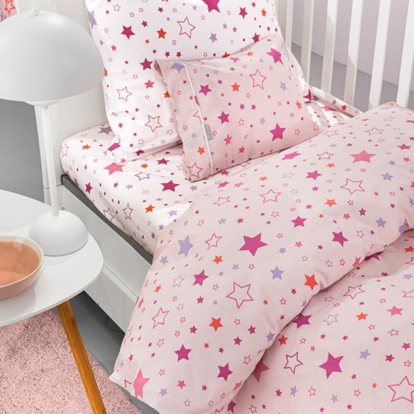 Σεντόνια Κούνιας (Σετ) Guy Laroche Starland Pink