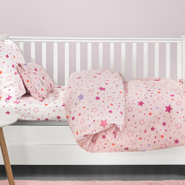 Σεντόνια Κούνιας (Σετ) Guy Laroche Starland Pink