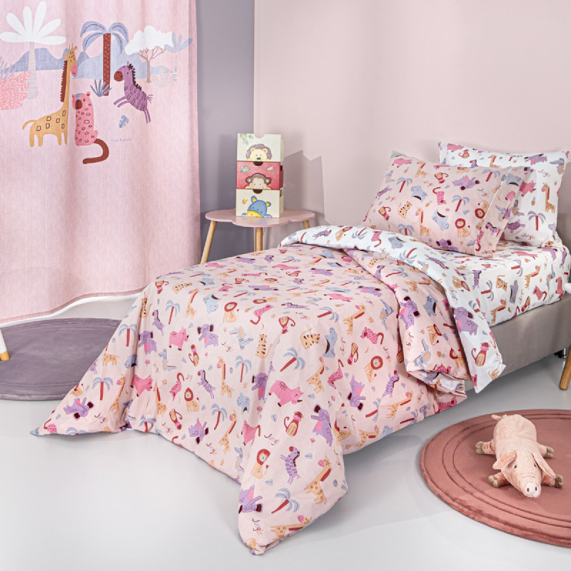 Σεντόνια Μονά (Σετ) Guy Laroche Jungle Pink