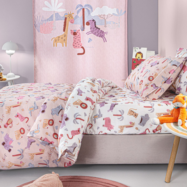 Σεντόνια Μονά (Σετ) Guy Laroche Jungle Pink