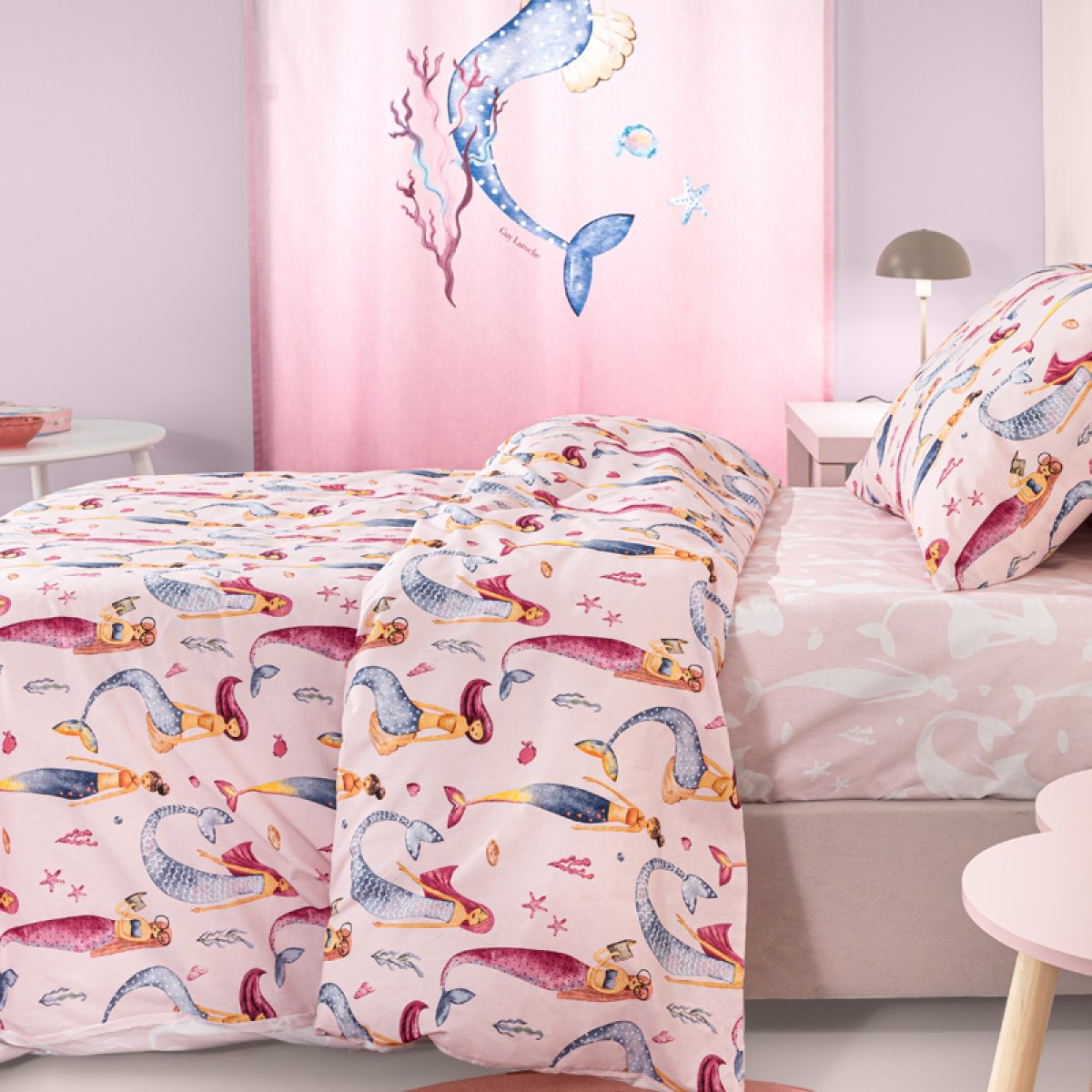Σεντόνια Μονά (Σετ) Guy Laroche Merida Pink Χωρις Λαστιχο 165X250 Home Παιδικά Λευκά Είδη Spitishop