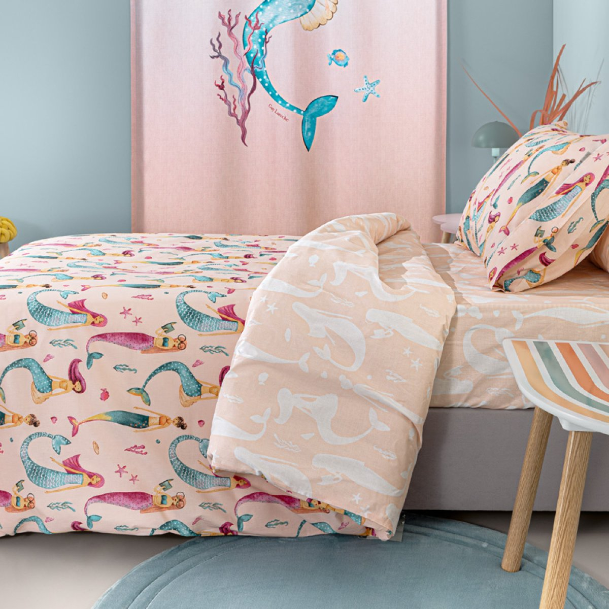 Σεντόνια Μονά (Σετ) Guy Laroche Merida Salmon Χωρις Λαστιχο 165X250 Home Παιδικά Λευκά Είδη Spitishop