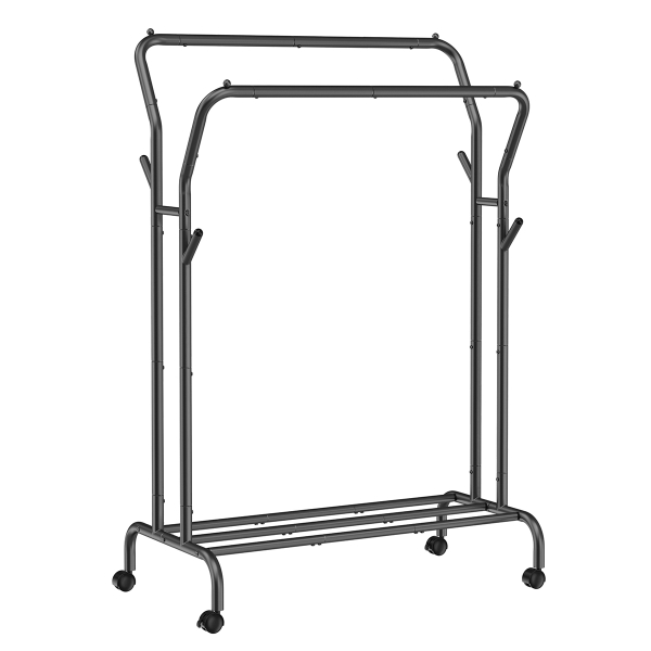 Κρεμάστρα Δαπέδου Διπλή 155εκ. Τροχήλατη Songmics HSR107B01V2