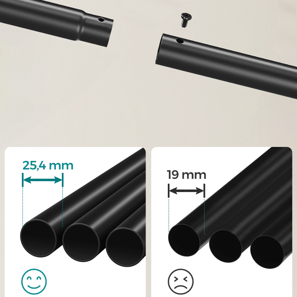 Κρεμάστρα Δαπέδου Διπλή 155εκ. Τροχήλατη Songmics HSR107B01V2
