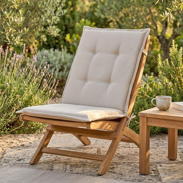 Αδιάβροχο Μαξιλάρι Καρέκλας Με Πλάτη 55cm Ravelia Sole Beige