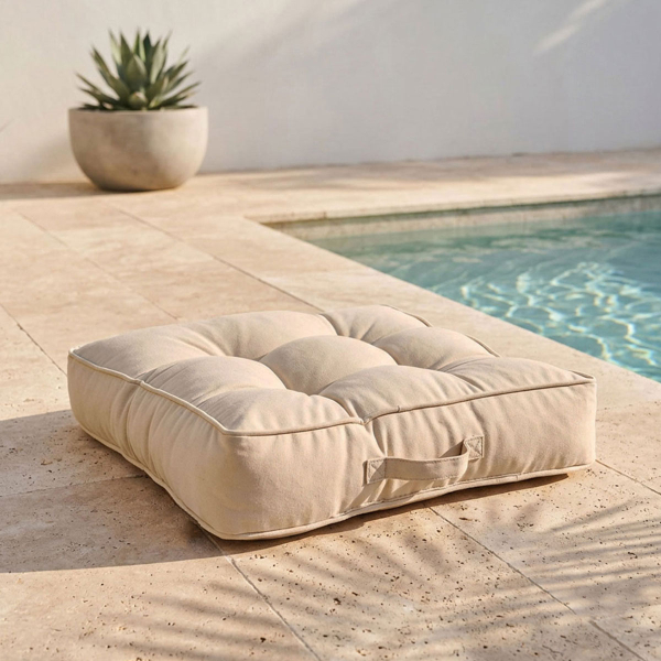 Αδιάβροχη Μαξιλάρα Δαπέδου (45x45x10) Ravelia Sole Beige