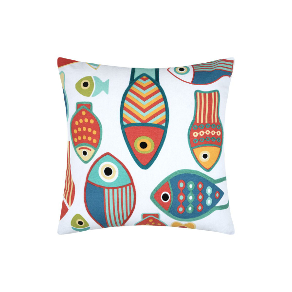 Διακοσμητικό Μαξιλάρι 2 Όψεων (50x50) S-F Colorfish Blanc CE099012