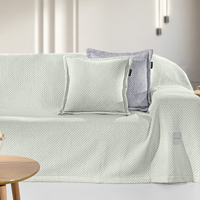 Ριχτάρι Καναπέ Τετραθέσιου (170x350) + Διακοσμητική Μαξιλαροθήκη (45x45+3) Guy Laroche Cooling Verde Με Δροσιστική Τεχνολογία