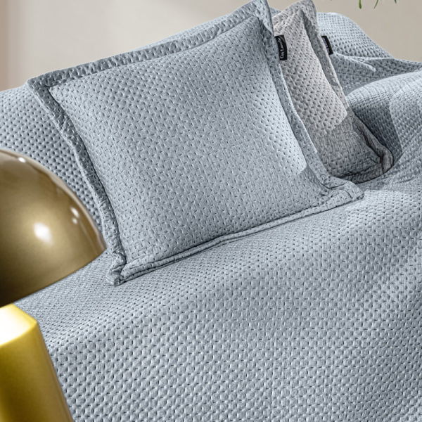Ριχτάρι Καναπέ Τετραθέσιου (170x350) + Διακοσμητική Μαξιλαροθήκη (45x45+3) Guy Laroche Cooling Denim Με Δροσιστική Τεχνολογία