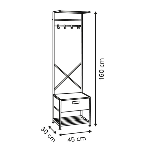 Έπιπλο Εισόδου (45x30x160) F-V Tissa Beige 212723B