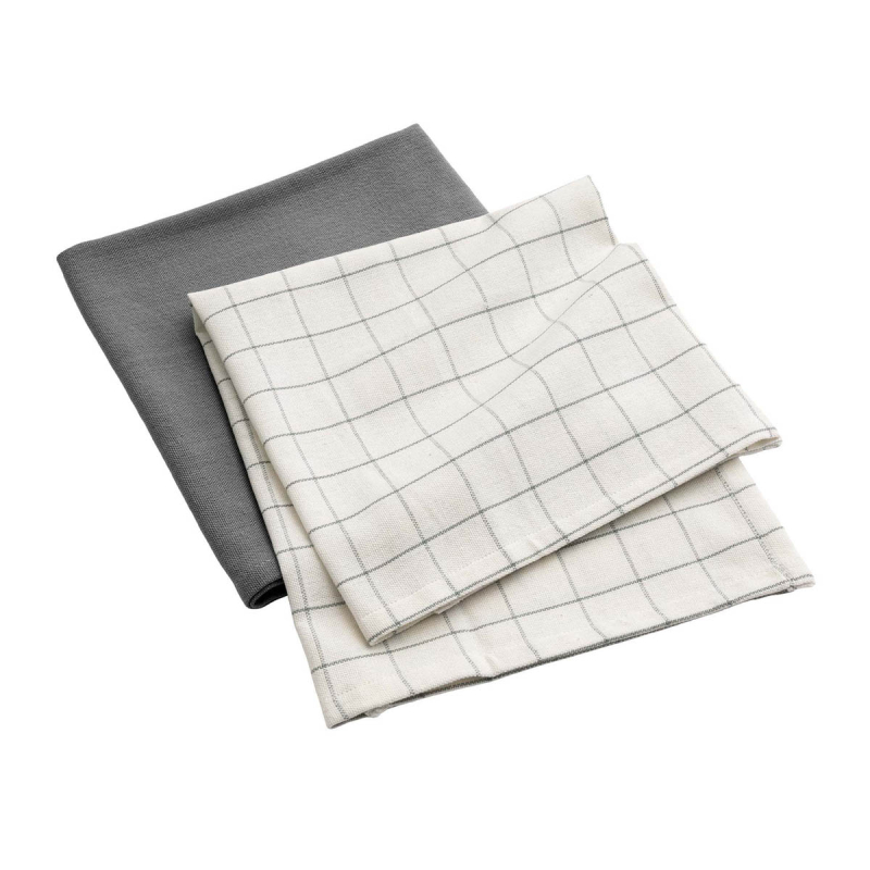 Ποτηρόπανα Κουζίνας (Σετ 3τμχ) L-C Gourmet Anthracite 1731417
