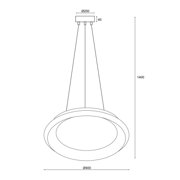 Φωτιστικό Οροφής LED Aca Kallista V27LEDP40BK Black