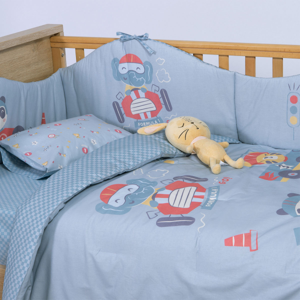Κουβερλί Κούνιας (110x140) 2 Όψεων Nef-Nef Homeware Baby Super Boy