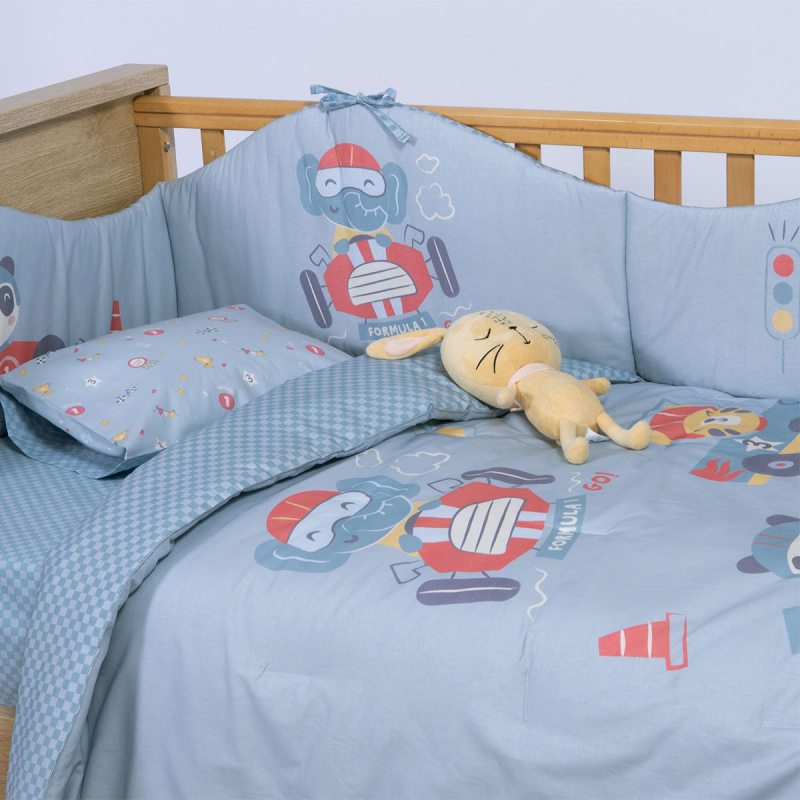 Κουβερλί Κούνιας (110x140) 2 Όψεων Nef-Nef Homeware Baby Super Boy