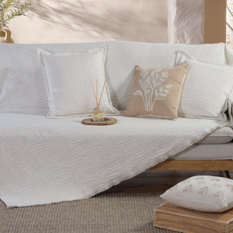 Ριχτάρι Πολυθρόνας (170x180) Nef-Nef Homeware Zebra Ecru