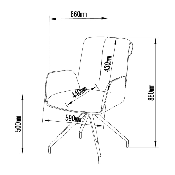 Περιστρεφόμενη Καρέκλα Τραπεζαρίας (66x58x90) Spitishop Cypress Green