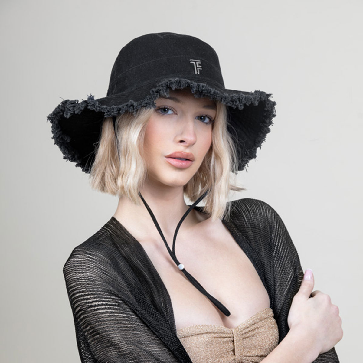 Καπέλο Bucket Feel Touch Caribbean Black Home Θαλάσσης Spitishop