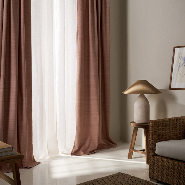 Κουρτίνα (130x270) Με Τρέσα Gofis Home Teyana Salmon 656/17