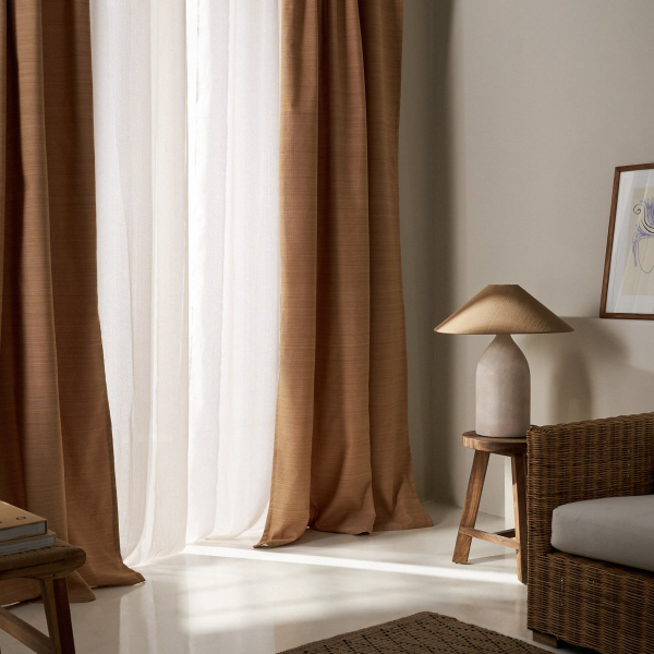 Κουρτίνα (130x270) Με Τρέσα Gofis Home Teyana Mustard Yellow 656/04