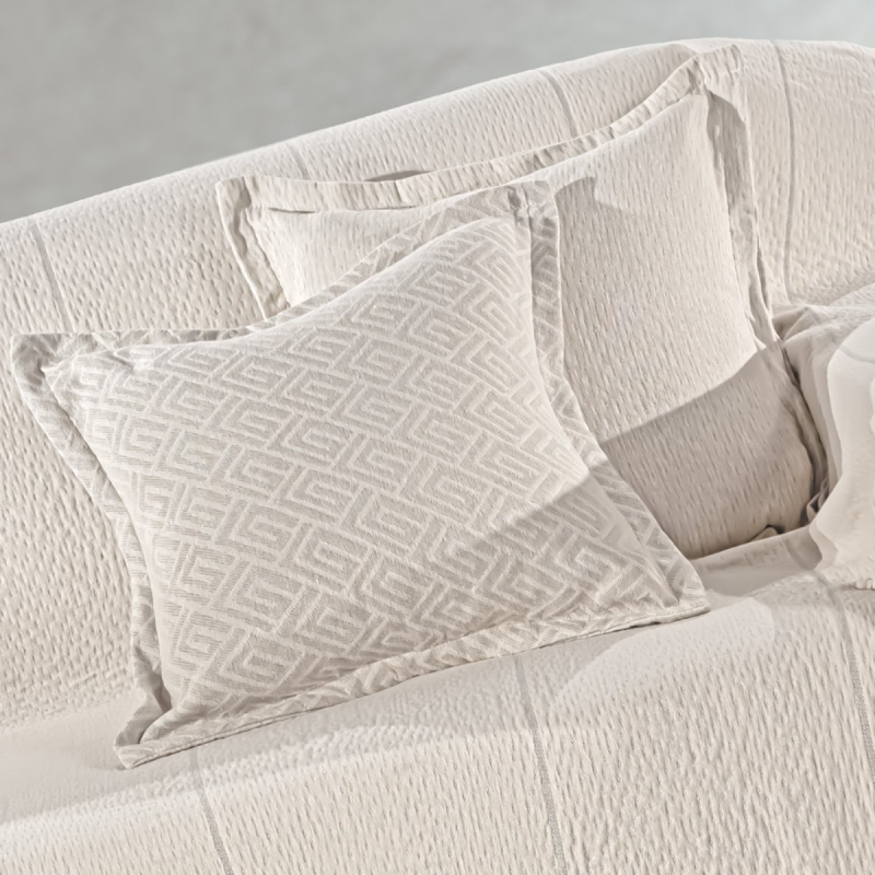 Διακοσμητική Μαξιλαροθήκη 2 Όψεων (40x40) Guy Laroche Soho Ivory